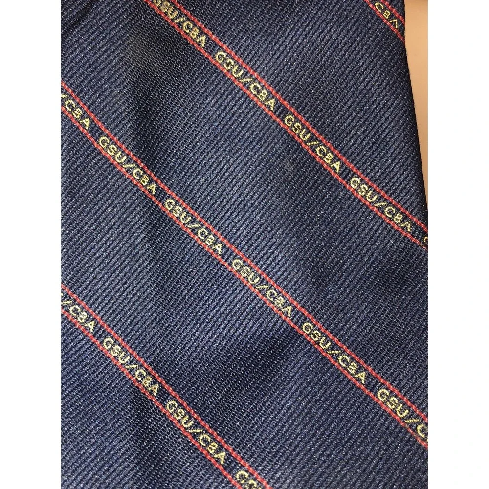 Georgia State University Business ADMN WM Chelsea Necktie Navy Blue Tie GSU/CBA